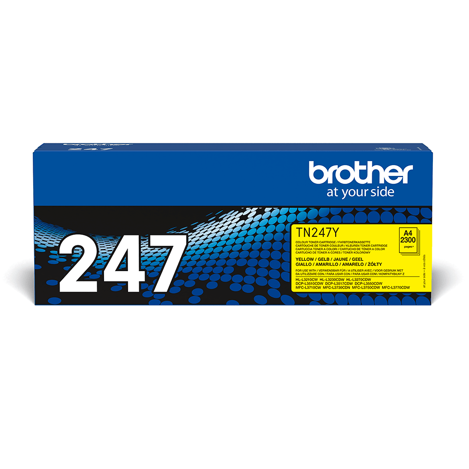 TN247Y Brother genuine toner cartridge pack front image