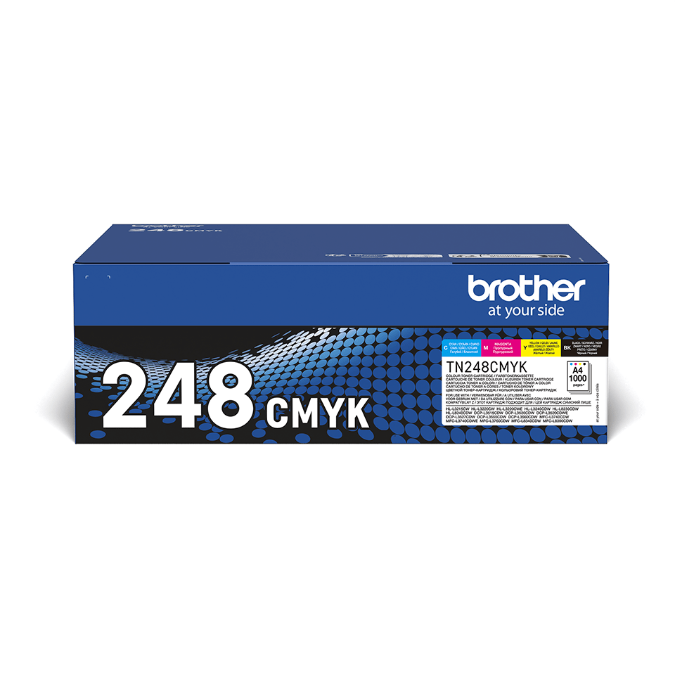 Brother TN248VAL toner multipack carton on a white background