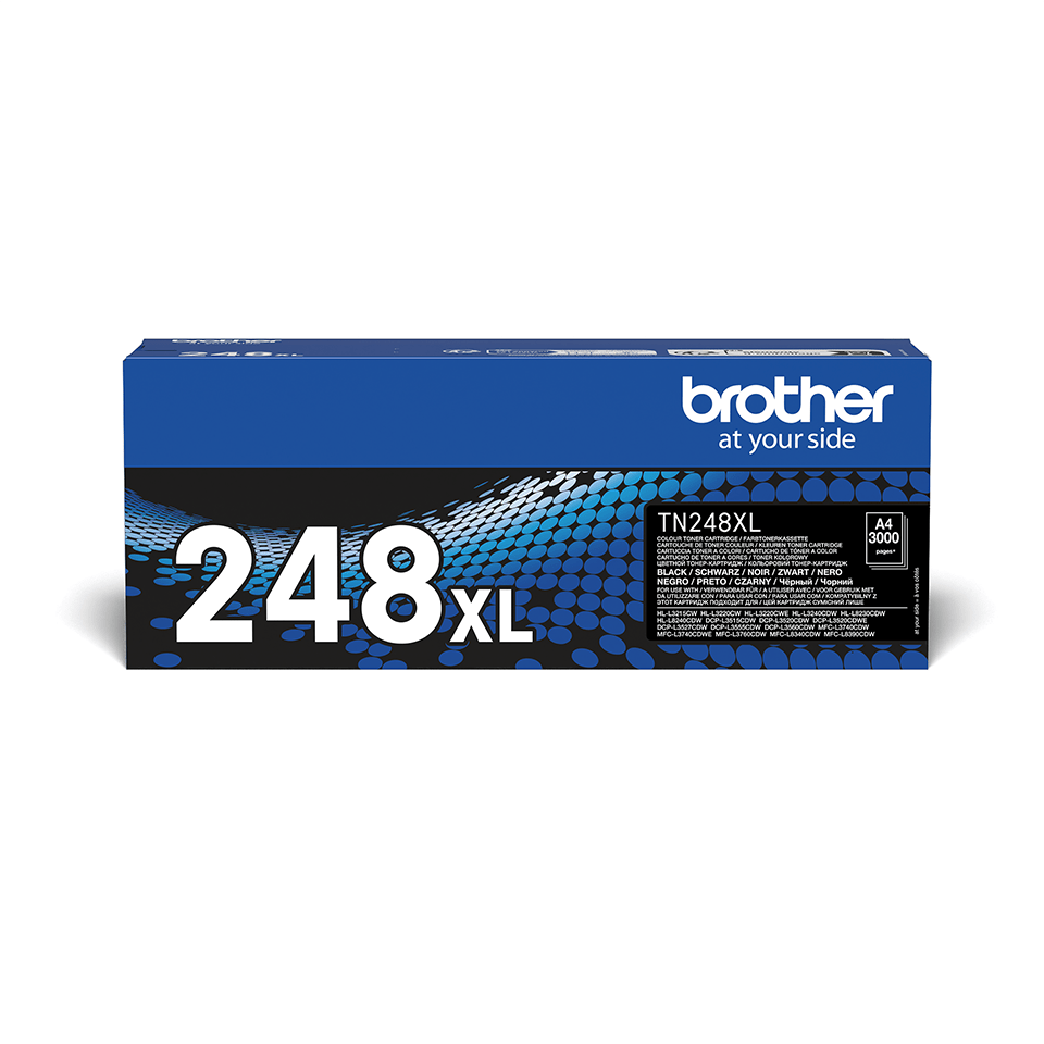 Original Brother TN248XLBK sort XL høykapasitet toner i eske