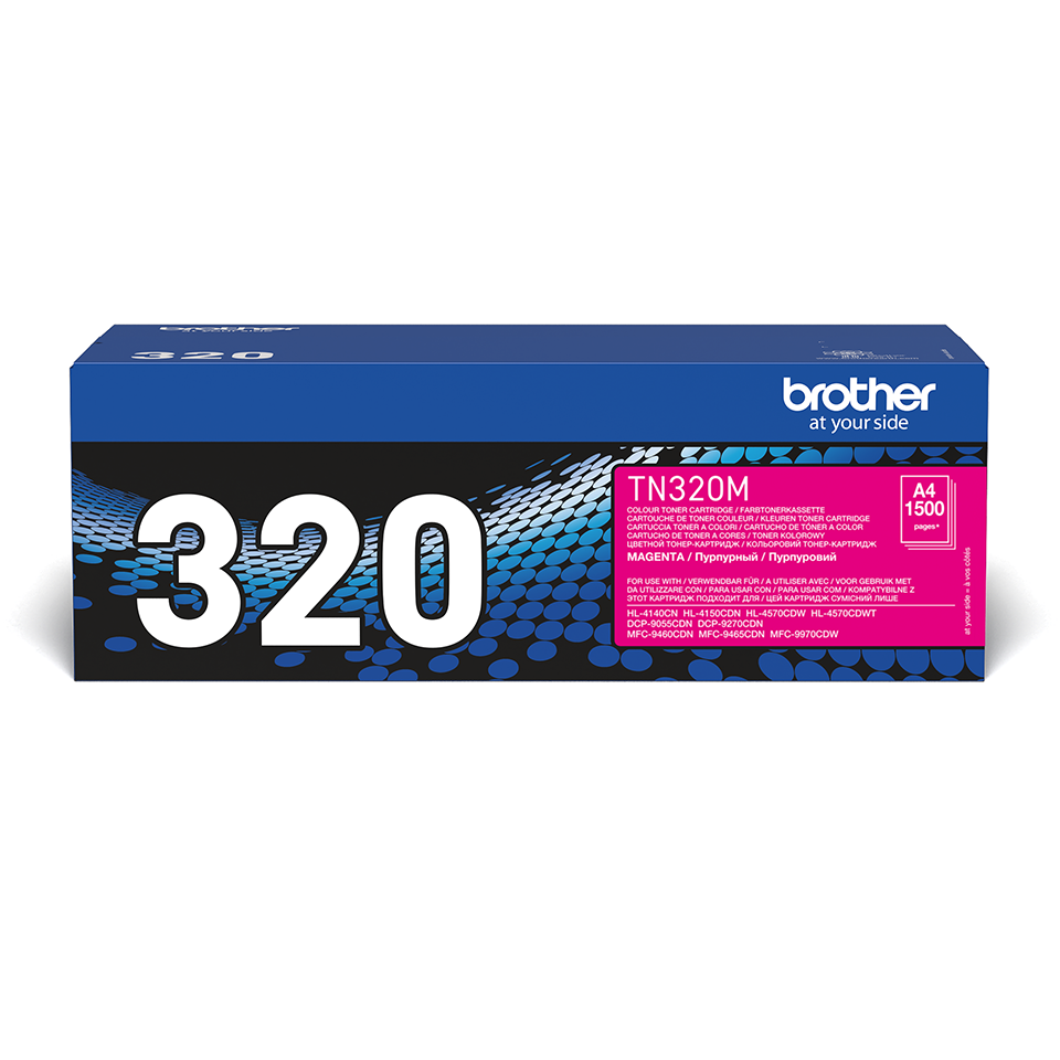 Brother original TN320M magenta toner i eske