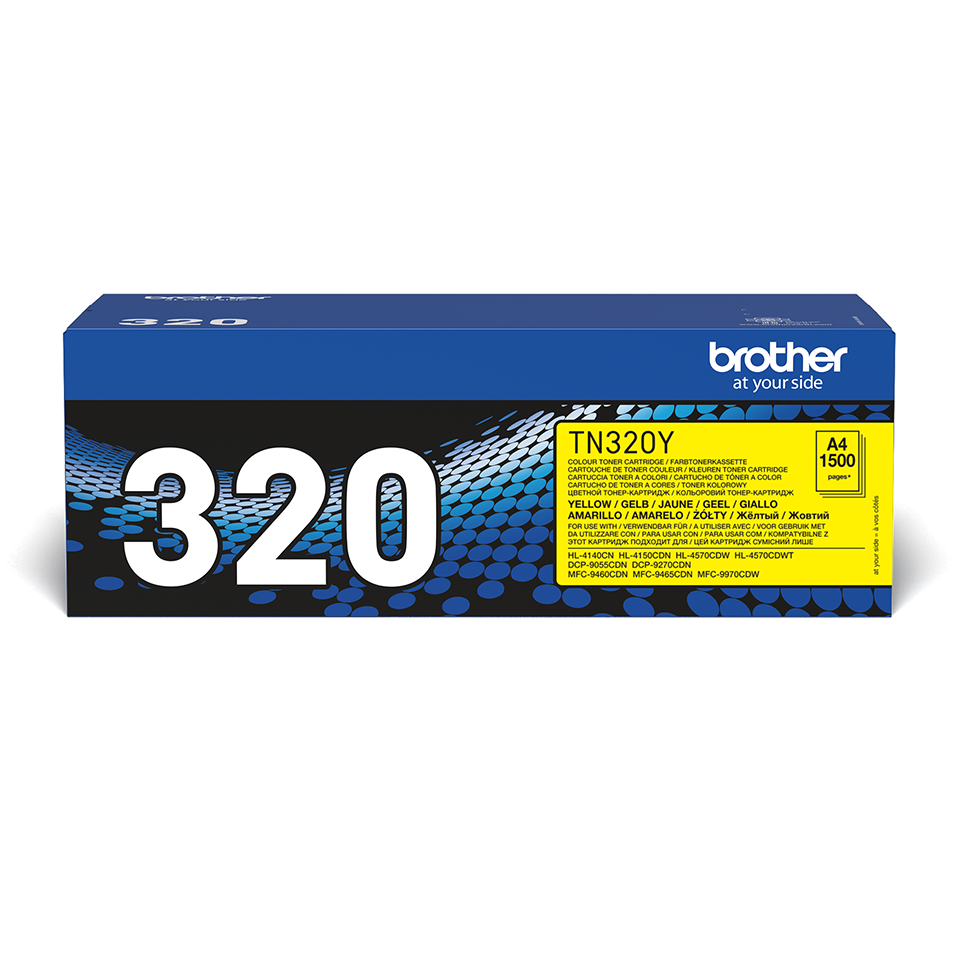 Brother original TN320Y gul toner i eske