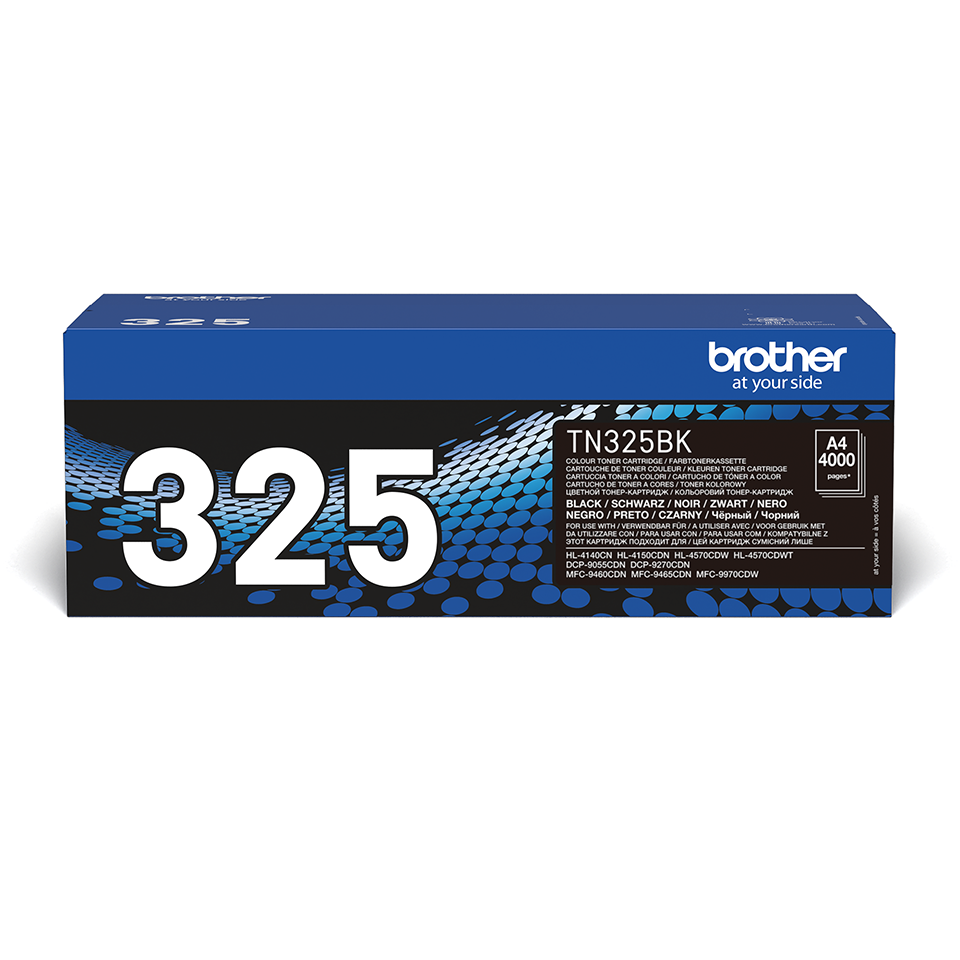 Original Brother TN325BK stor sort toner giver op til 4.000 A4 sider.