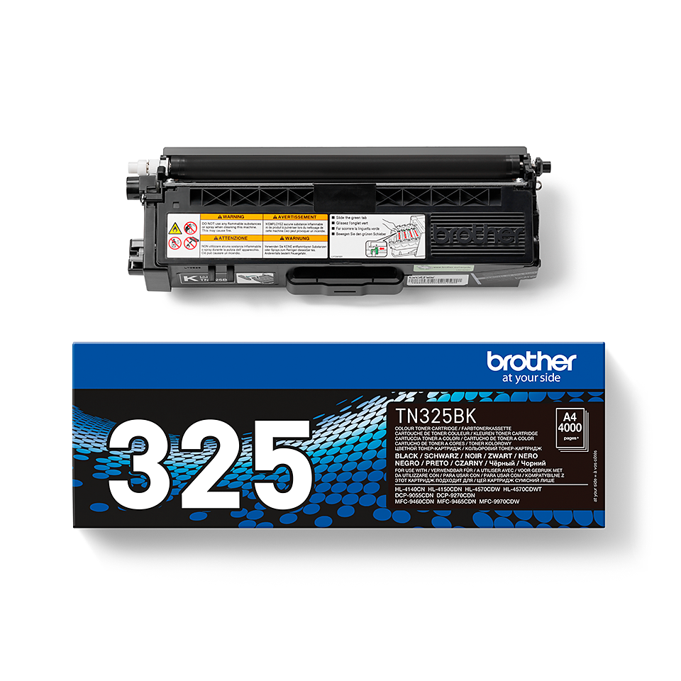 Original Brother TN325BK stor sort toner giver op til 4.000 A4 sider. 3