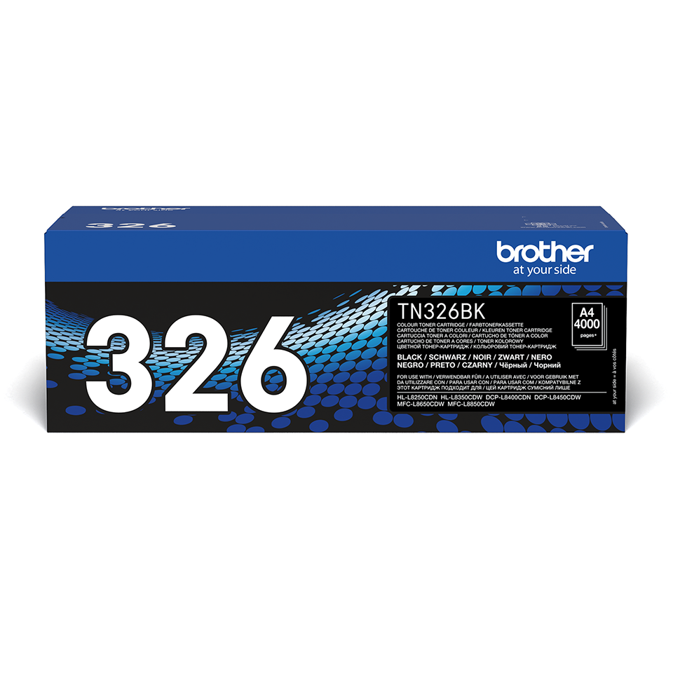Genuine Brother High Yield TN-326BK Toner Cartridge – Black 