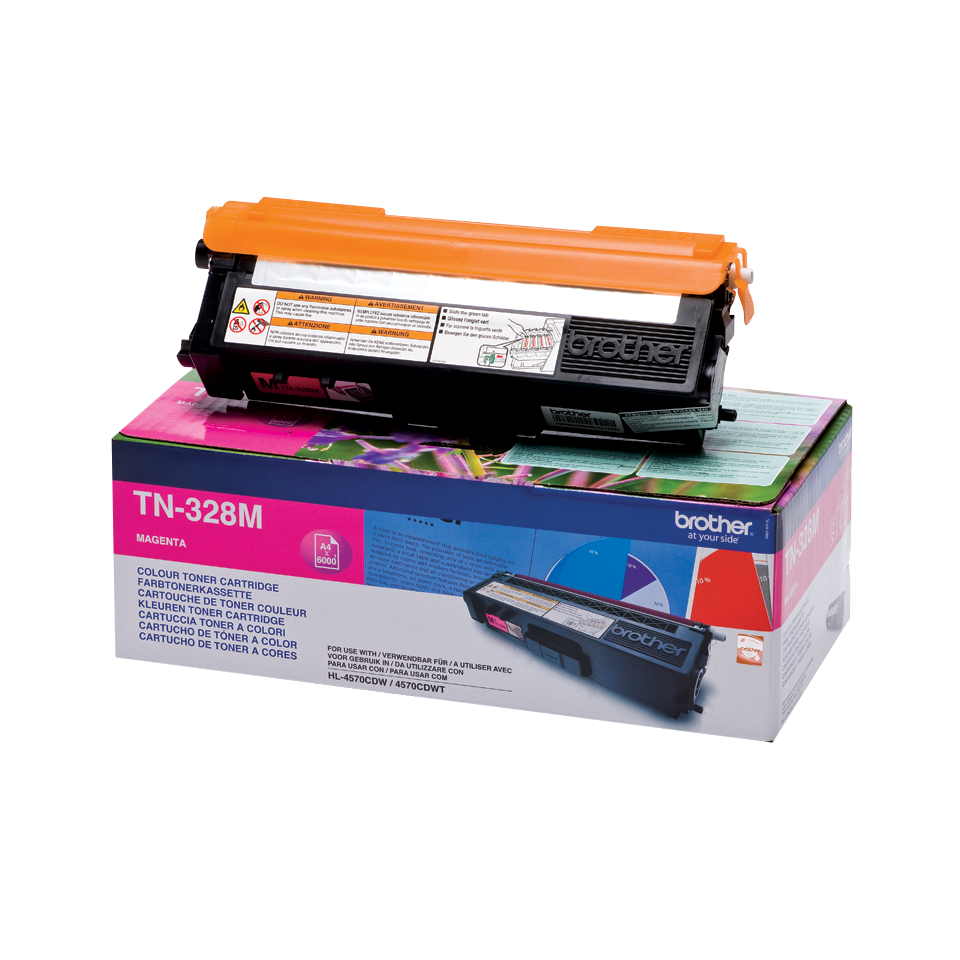 Cartouche de toner TN-328M Brother originale – Magenta