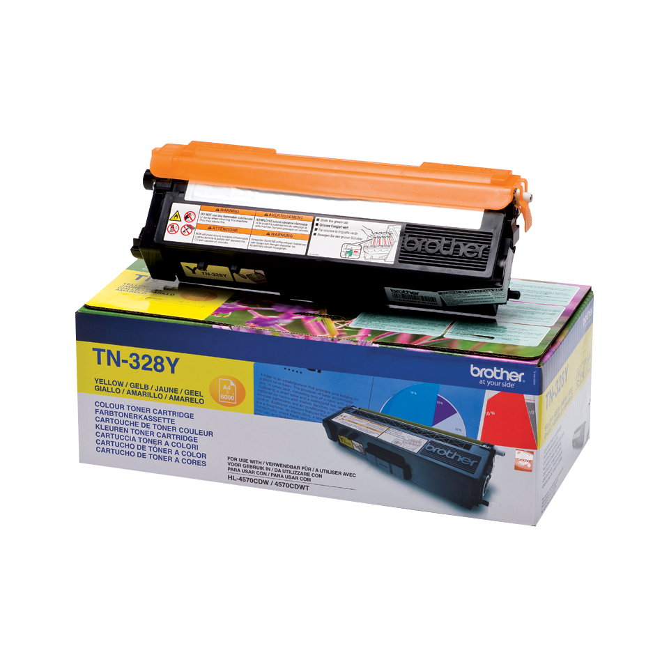 Genuine Brother TN-328Y Toner Cartridge – Yellow