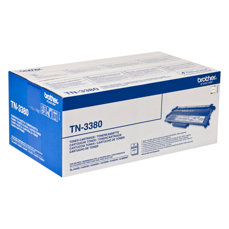 Genuine Brother TN-3380 High Yield Toner Cartridge – Black