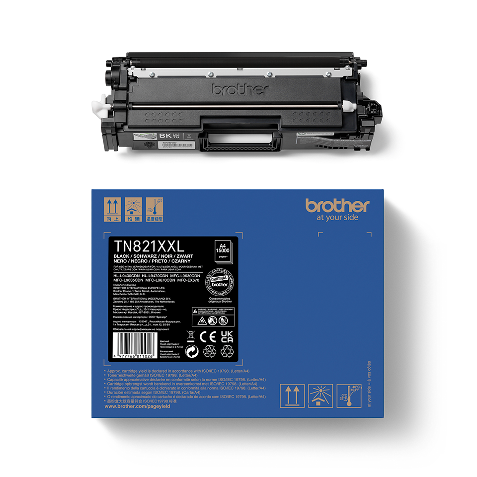 Genuine Brother TN821XXLBK High Yield Toner Cartridge – Black 3