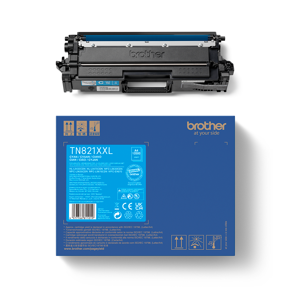 Genuine Brother TN821XXLC Super High Yield Toner Cartridge – Cyan 3