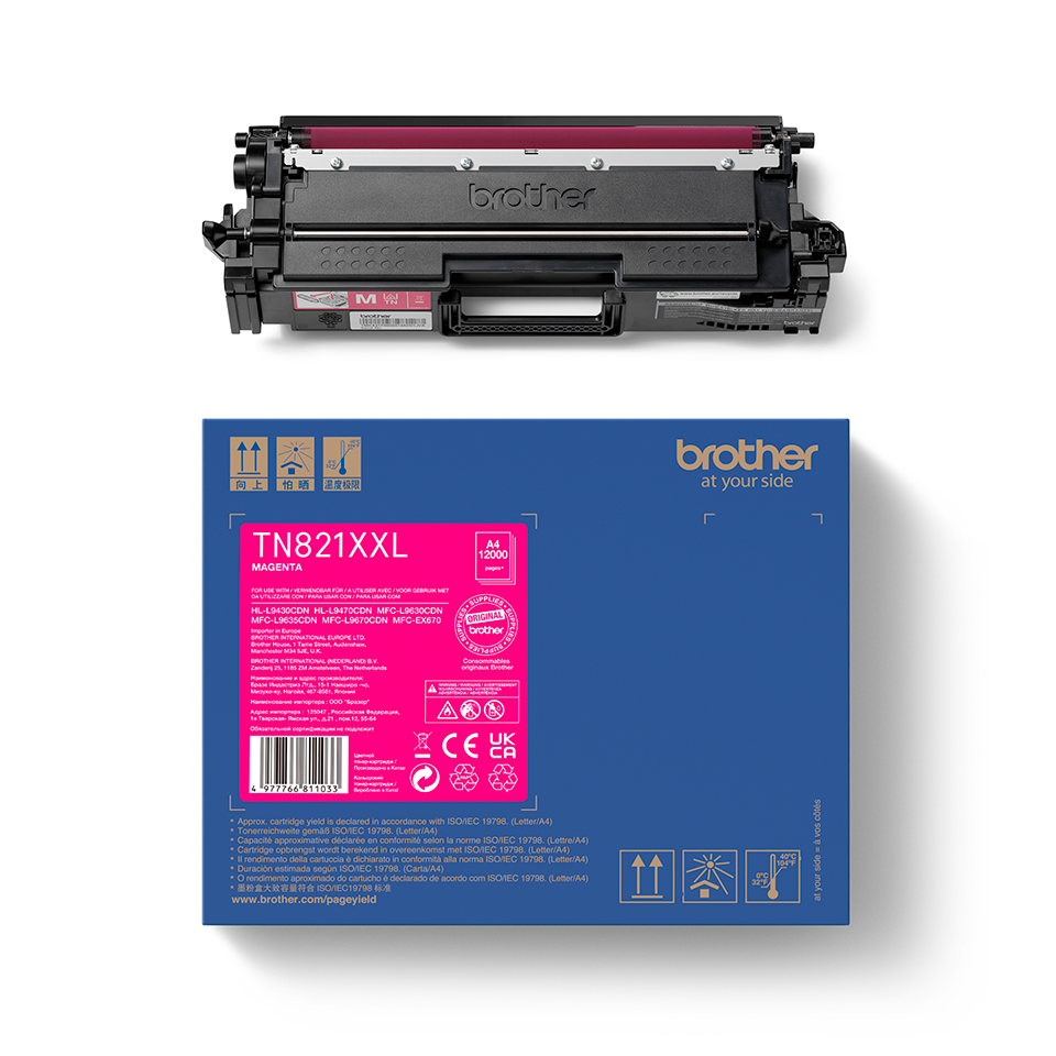 TN821XXLM - Brother original tonerkassett med extra hög kapacitet - magenta 3