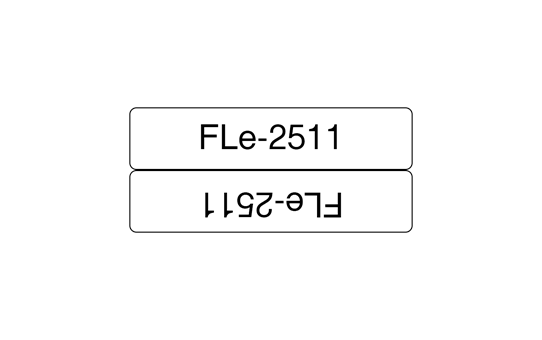 Brother FLe-2511 Einzelfähnchen-Etikett – schwarz auf weiß