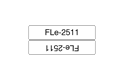 Brother Fle-2511: кассета с оригинальной лентой шириной 21 мм (вырезанные наклейки для печати чёрным шрифтом на белом фоне) 