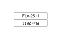 Alkuperäinen Brother FLe2511 -muotoonleikattu tarranauha - musta teksti valkoisella pohjalla, 21 mm 
