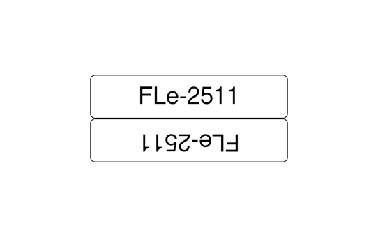 Cięte etykiety FLe-2511 firmy Brother -czarny nadruk na białym tle, 21mm szerokości
