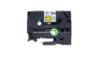 Cassette de ruban d'étiquettes prédécoupées Brother FLe-6511 noir sur jaune, largeur 21mm 2