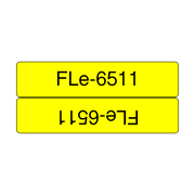 Etykiety cięte FLe-6511  - czarny nadruk na żółtym tle, 21 mm szerokości