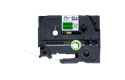 Brother FLe-7511 kaseta s trakom z rezanim naljepnicama - crna na zelenoj, širina 21 mm 2