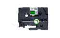 Cassette de ruban d'étiquettes prédécoupées Brother FLe-7511 noir sur vert, largeur 21mm 2