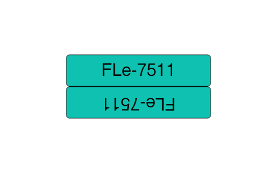 Brother FLe-7511 předřezané štítky - černá na zelené, 21 mm šířka