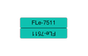 Brother FLe-7511 kaseta s trakom z rezanim naljepnicama - crna na zelenoj, širina 21 mm