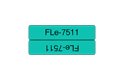 Brother Fle-7511: кассета с оригинальной лентой шириной 21 мм (вырезанные наклейки для печати чёрным шрифтом на зелёном фоне)