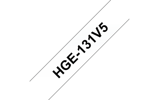 Originální štítek Brother HGe-131V5 - černá na čiré, 12 mm šířka
