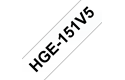 Brother HGe-151V5 черен текст на прозрачна лента,  24мм 