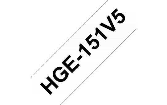 Oryginalne taśmy HGe-151V5 firmy Brother - czarny nadruk na przezroczystym , 24mm szerokości