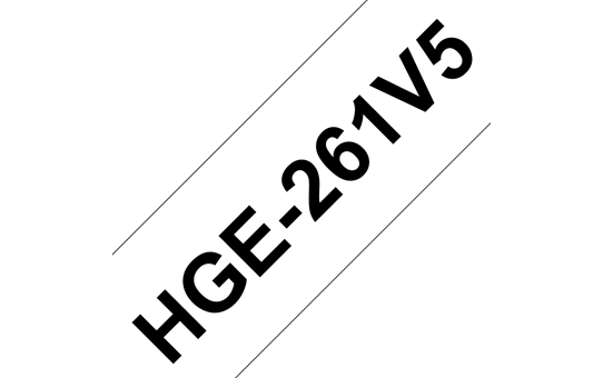 Eredeti Brother HGe-261V5 szalag – Fehér alapon fekete, 36mm széles