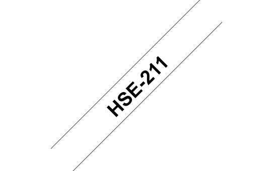 Brother HSe-211 Schrumpfschlauch – schwarz auf weiß 2