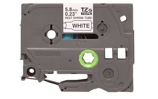 Eredeti Brother HSe-211 zsugorcsöves szalag – Fehér alapon fekete, 5.8mm széles 2
