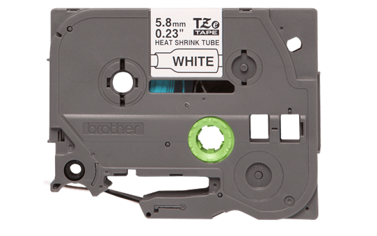 Genuine Brother HSe-211 Heat Shrink Tube Tape Cassette – Black on White, 5.8mm wide