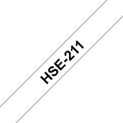 Oryginalna rurka termokurczliwa HSe-211 firmy Brother – czarny nadruk na białym tle, 5.8mm szerokości