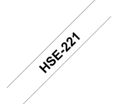 Brother Pro Tape HSe-221 Schrumpfschlauch – schwarz auf weiß