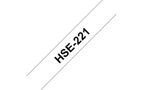 Cartouche à ruban pour gaine thermorétractable HSe-221 Brother originale – Noir sur blanc, 8,8 mm. Ruban continu.