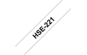 Alkuperäinen Brother HSe221 -kutistesukka – musta teksti valkoisella pohjalla, 8,8 mm
