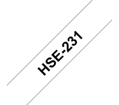 Brother Pro Tape HSe-231 Schrumpfschlauch – schwarz auf weiß