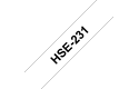 Oryginalna rurka termokurczliwa HSe-231, czarny nadruk na białym tle o szerokości 11.7mm