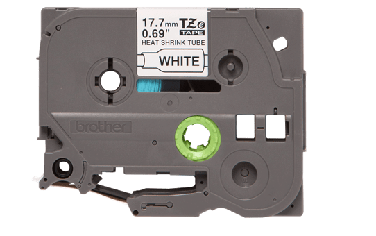 Casetă cu bandă de etichete termocontractabilă originală Brother HSe-241 – negru pe alb, lățime de 17,7mm 2