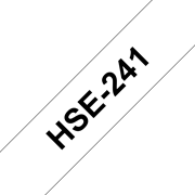 Oryginalna rurka termokurczliwa HSe-241 firmy Brother – czarny nadruk na białym tle, 17.7mm szerokości