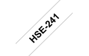Cartouche pour gaine thermorétractable HSe-241 Brother originale – Noir sur blanc, 17,7 mm de large