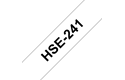 Brotherin alkuperäinen HSe241 -kutistesukka – musta teksti valkoisella pohjalla, 17,7 mm