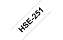 Brother Pro Tape HSe-251 Schrumpfschlauch – schwarz auf weiß
