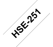 Brother Pro Tape HSe-251 Schrumpfschlauch – schwarz auf weiß