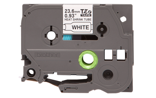 Eredeti Brother HSe-251, zsugorcsöves szalag tekercsben  – Fehér alapon fekete, 23.6mm széles 2