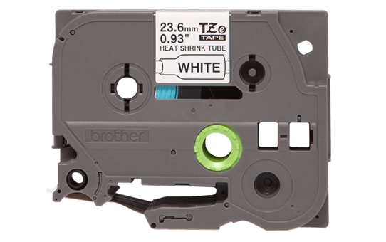 Oriģināla Brother HSe-251 termosēžas cauruļveida uzlīmju lentes kasete - melnas drukas, balta - 23.6mm plata 2