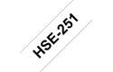 Original Brother HSe-251 krympeflextape – sort på hvid, 23,6 mm bred