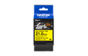 Oriģināla Brother HSe-651E termosēžas cauruļveida uzlīmju lentes kasete - melnas drukas, dzeltena, 21mm plata