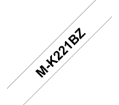 Brother M-K221 Schriftband – schwarz auf weiß