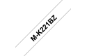 Brother M-K221BZ- черен текст на бяла пластична лента, ширина 9mm